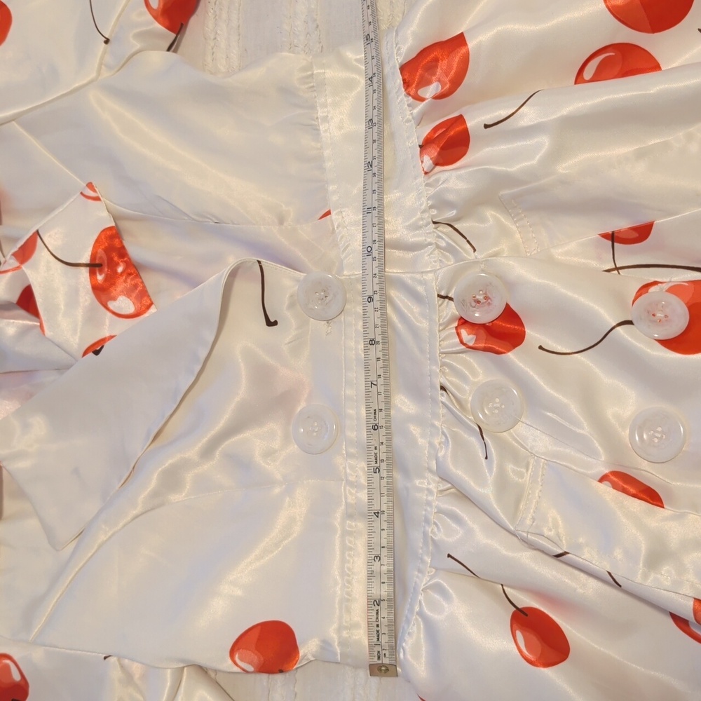Cherry Print Women's Jacket - Picture 4 of 8